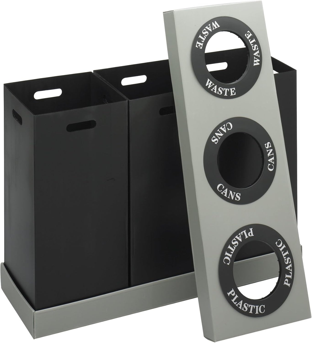 Safco Trash Can Recycle Bin Combo, 28 Gallon Each (3 Bin), At Your Disposal Recycling Center