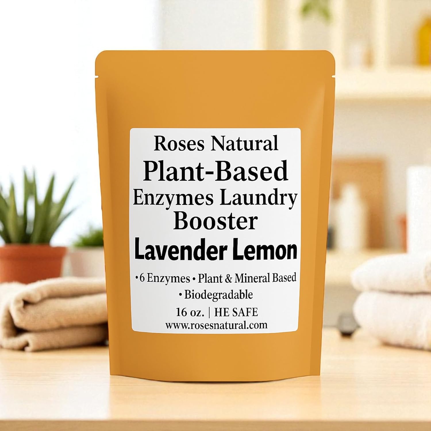 Natural Enzyme Laundry Booster – Lavender Lemon | 6 Enzymes | Biodegradable | HE Safe