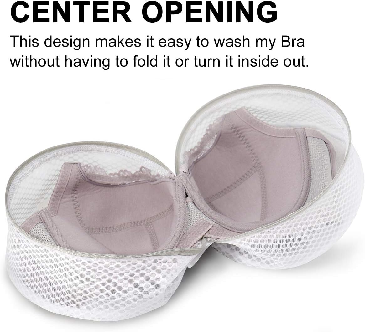 Muchfun 3Pcs Bra Wash Bags, Honeycomb Mesh Laundry Bags for Delicates, Lingerie, Intimates and