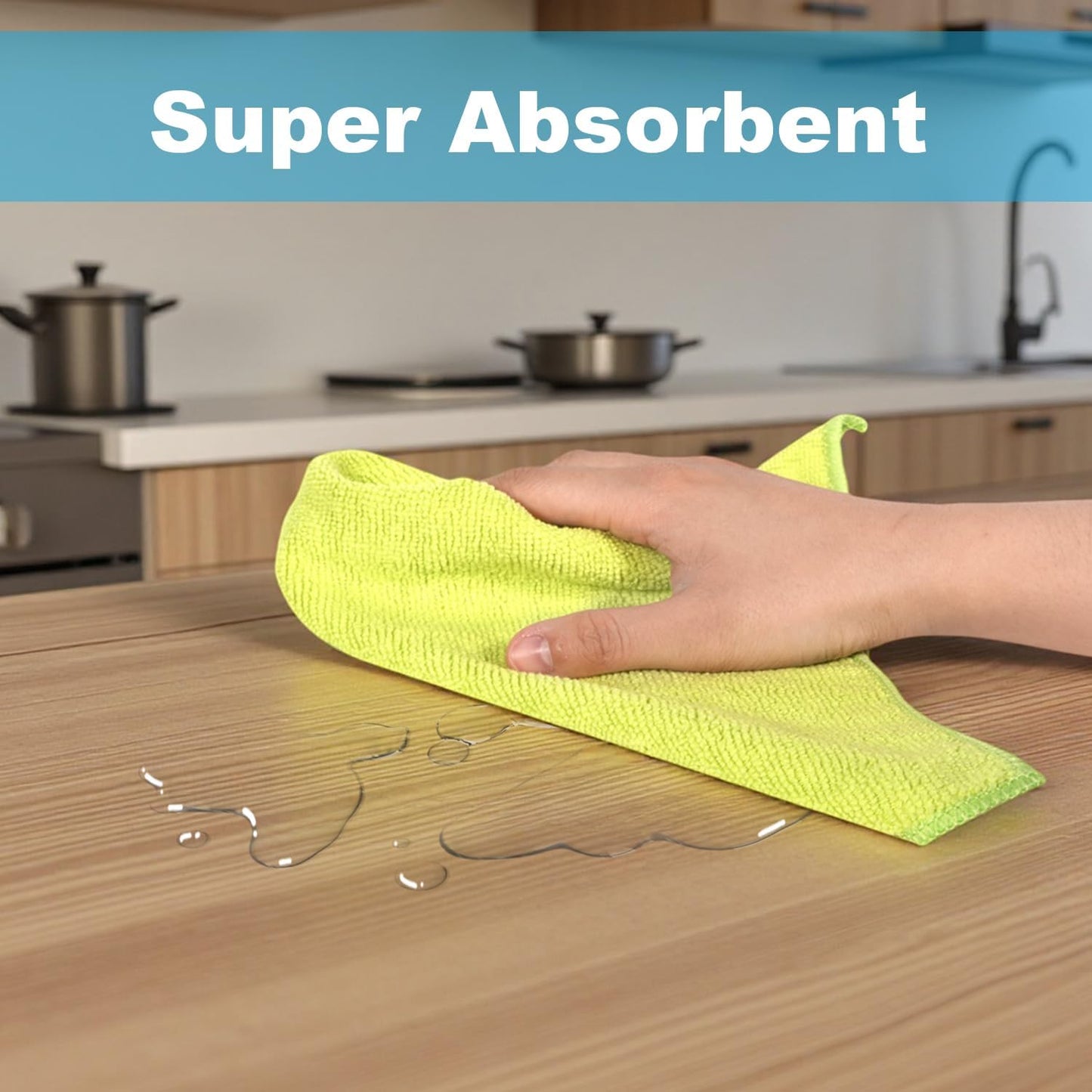 Microfiber Cleaning Cloths, 15 Pack Cleaning Rags, Wet and Dry Use Cleaning Towels, Highly