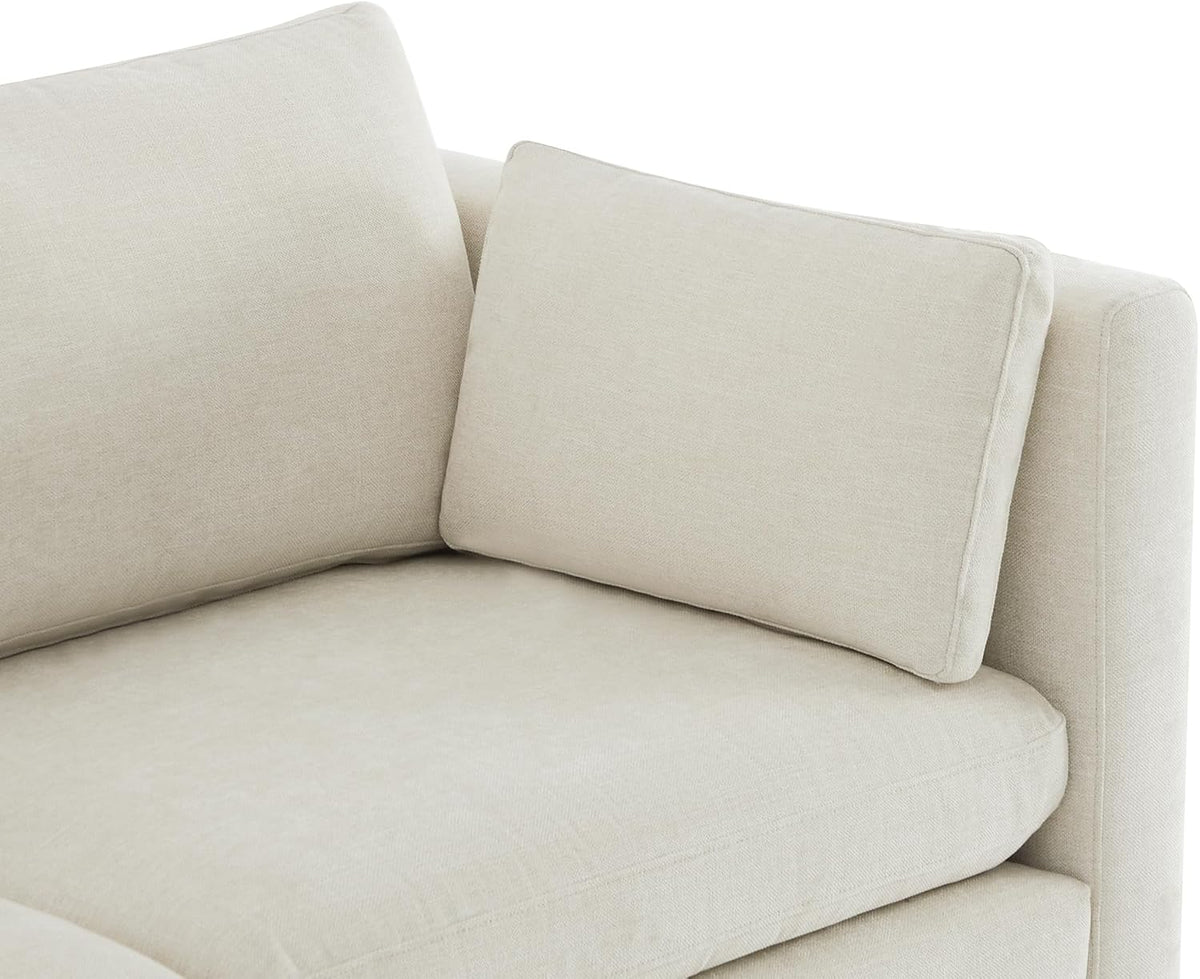 CHITA Small Modular Sectional Fabric Sofa Set, Extra Comfty Loveseat Cloud Couch, FSC Certified