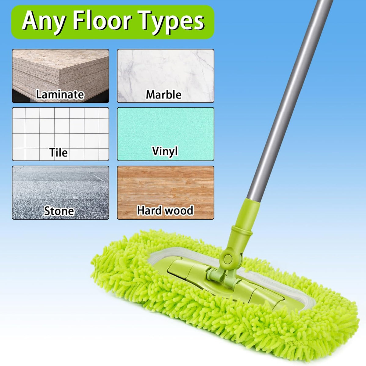 Reusable Dry Sweeping Cloths Microfiber Wet Mop Pads Compatible with Swiffer Sweeper Mop
