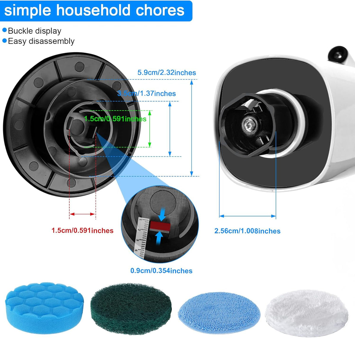 SwiftScrub Electric Spin Scrubber Brush Heads Set, 12 Pack – view 3