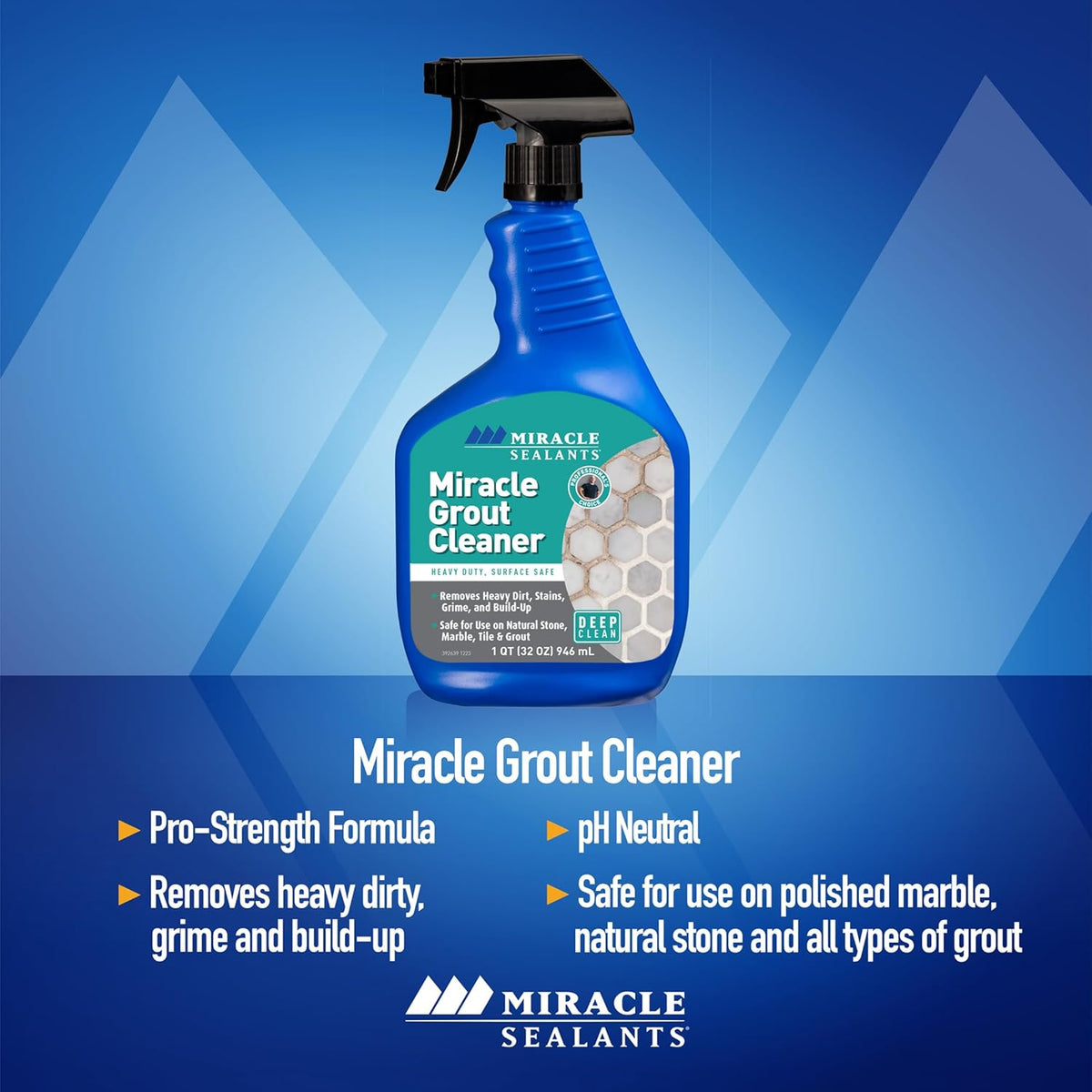 Miracle Sealants Heavy Duty Miracle Grout Cleaner Spray for Natural Stone, Marble, Tile & Grout