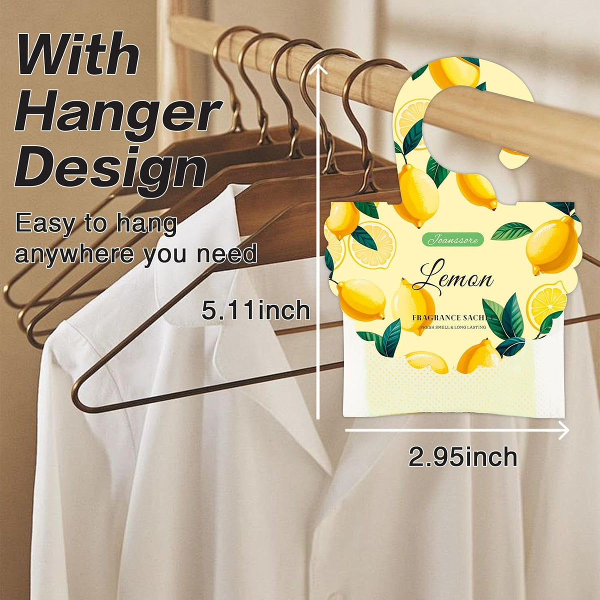 15 Packs Lemon Scented Sachets Bag for Drawers and Closets, Air Freshener for Home Fragrance