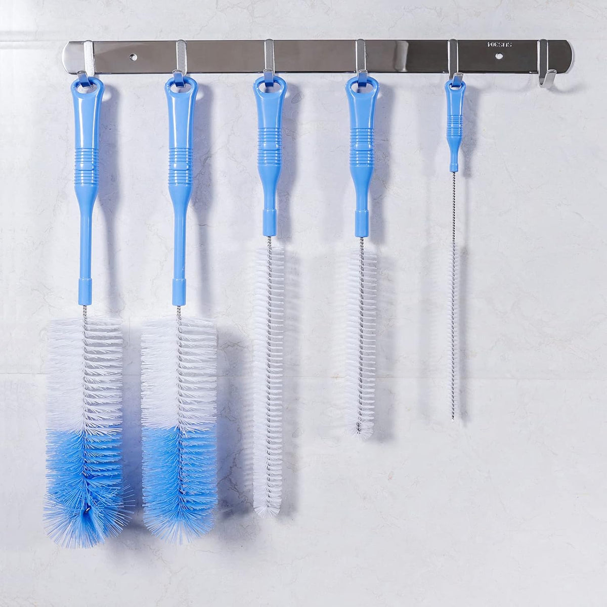 Bottle Brush Cleaner 5 Pack - Long Handle Water Bottle and Straw Cleaning Brush Set for Washing