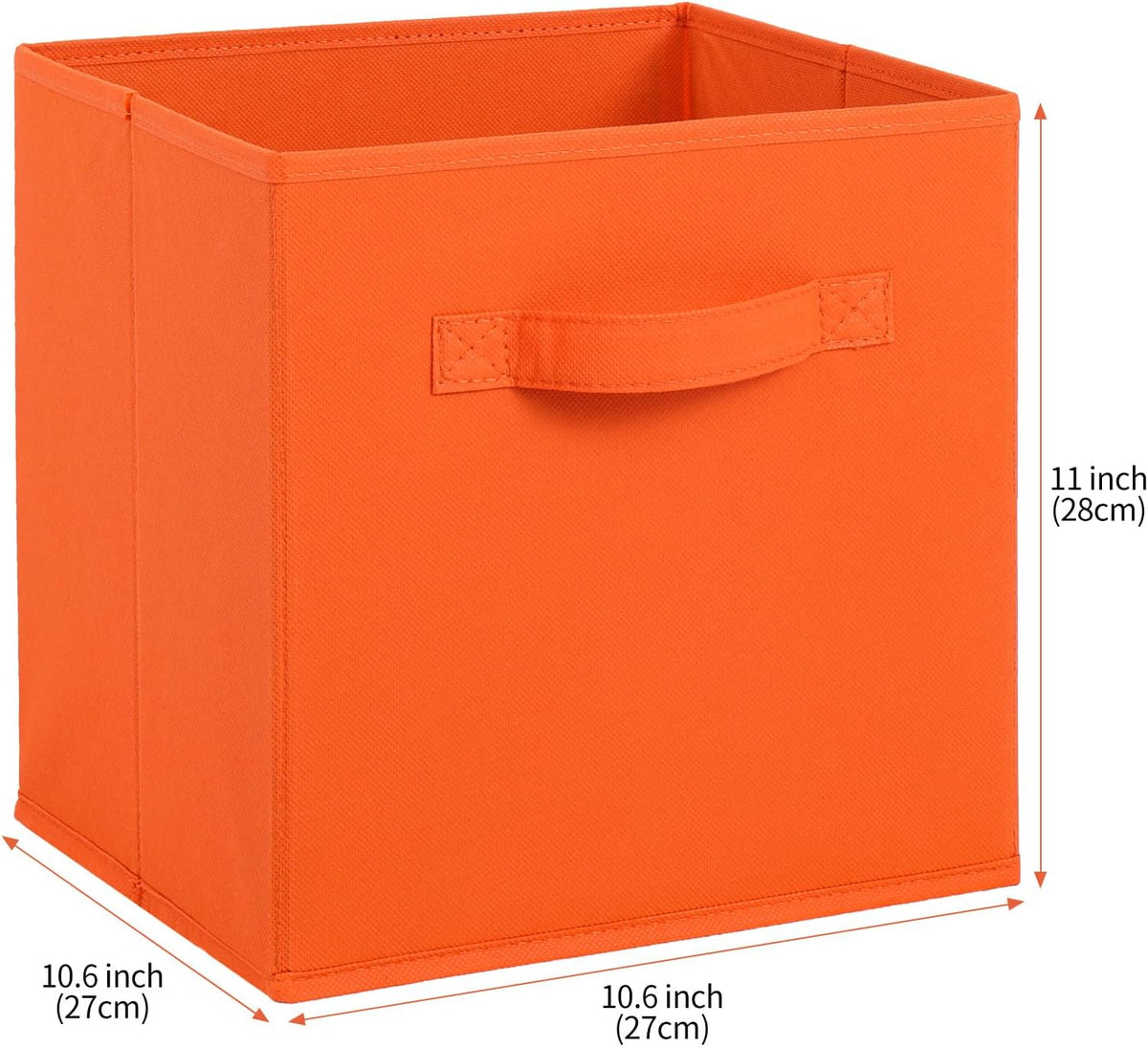 Stero Fabric Storage Bins 6 Pack Fun Colored Durable Storage Cubes with Handles Foldable Cube