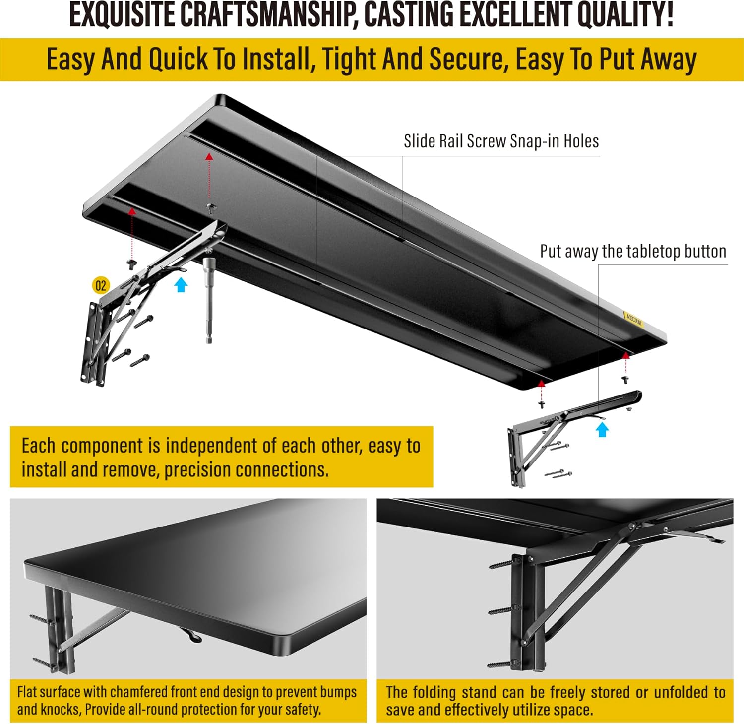 1.2x3ft Adjustable Rail Type Folding Storage Rack Shelf, Suitable for Garage, Storage Room