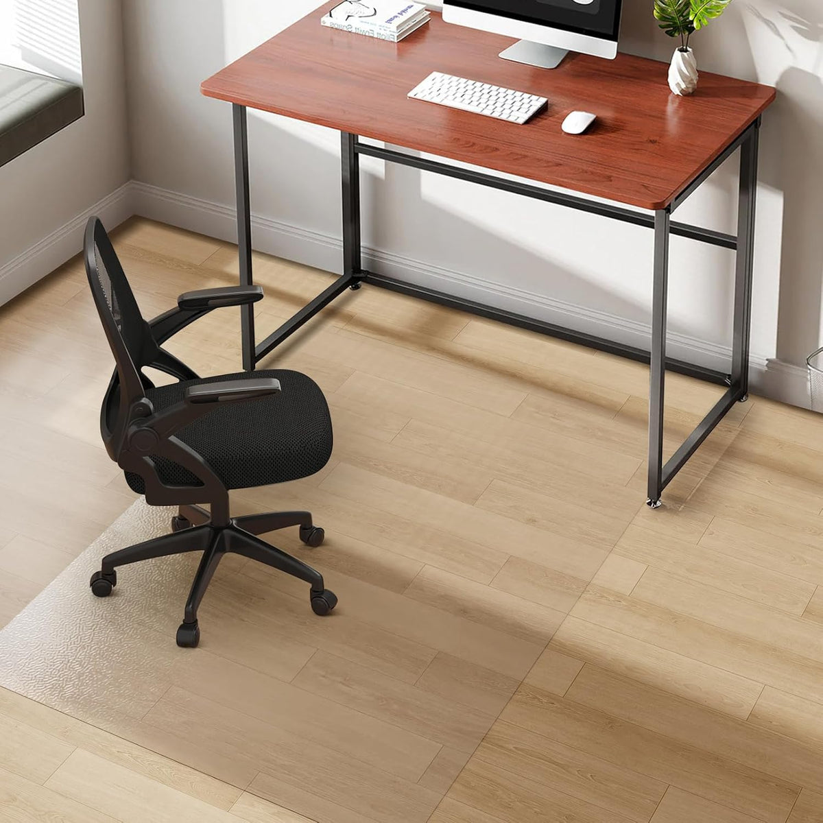 Clear Chair Mat, FUNMAT 36" x 28" Chair Mat for Hard Floors, Vinyl Floor Mat for Home Office