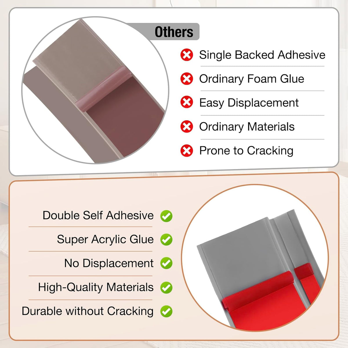 Floor Transition Strip Self Adhesive Vinyl Door Threshold for Doorways Carpet Edging Trim Overlap