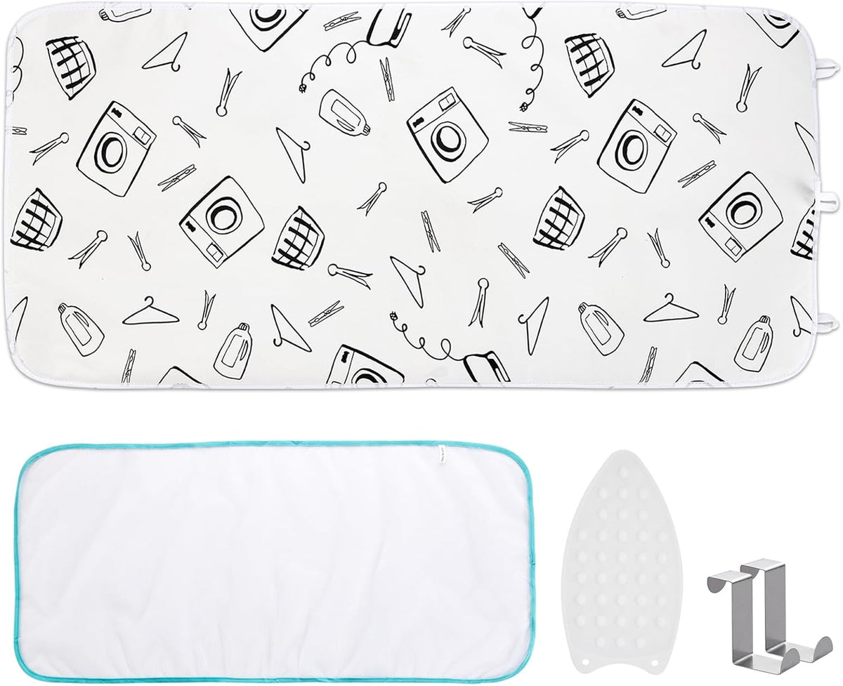 Seiritex Ironing Mat for Table Top, Portable Ironing Pad 39.4 x 18.9 inch Iron Board 5 in 1 Travel