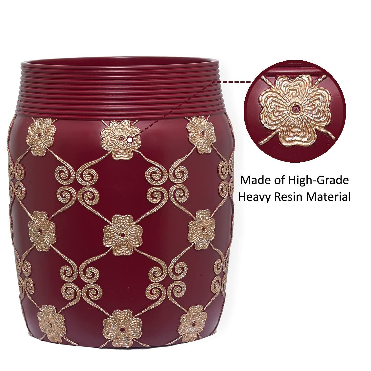 Zahari Home Decorative Trash Can for Bathroom, Office & Bedroom - 2.1 Gallons Stylish & Small Trash