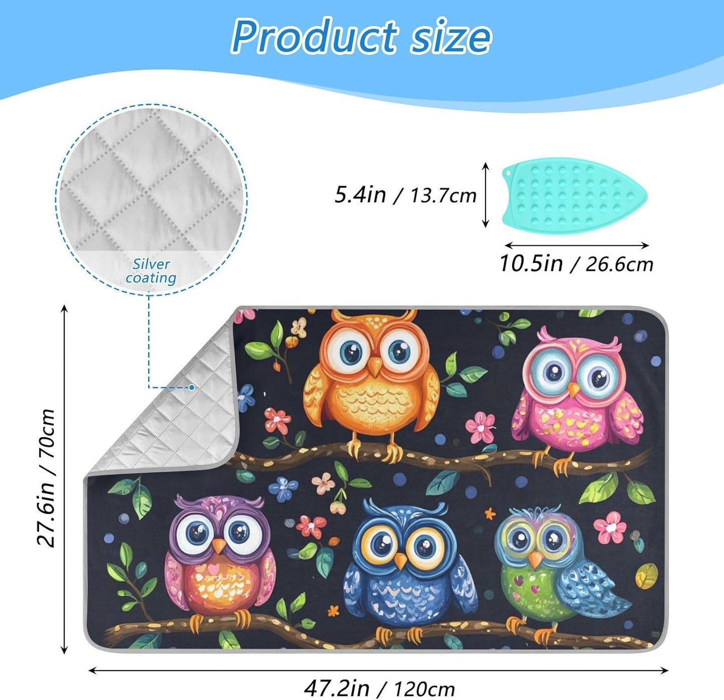 Ironing Mat Portable Ironing Pad Ironing Blanket for Table Top Heat Resistance Double-Side Using