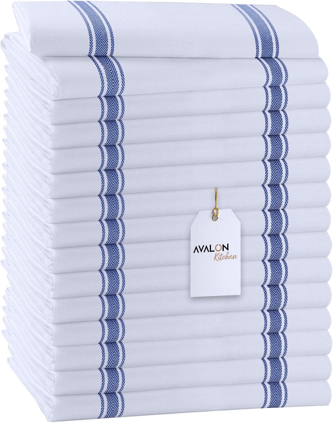 Dish Towels Set (Value Pack of 15) Size 15x25 Inch, 100% Cotton Soft & Absorbent Linen Kitchen