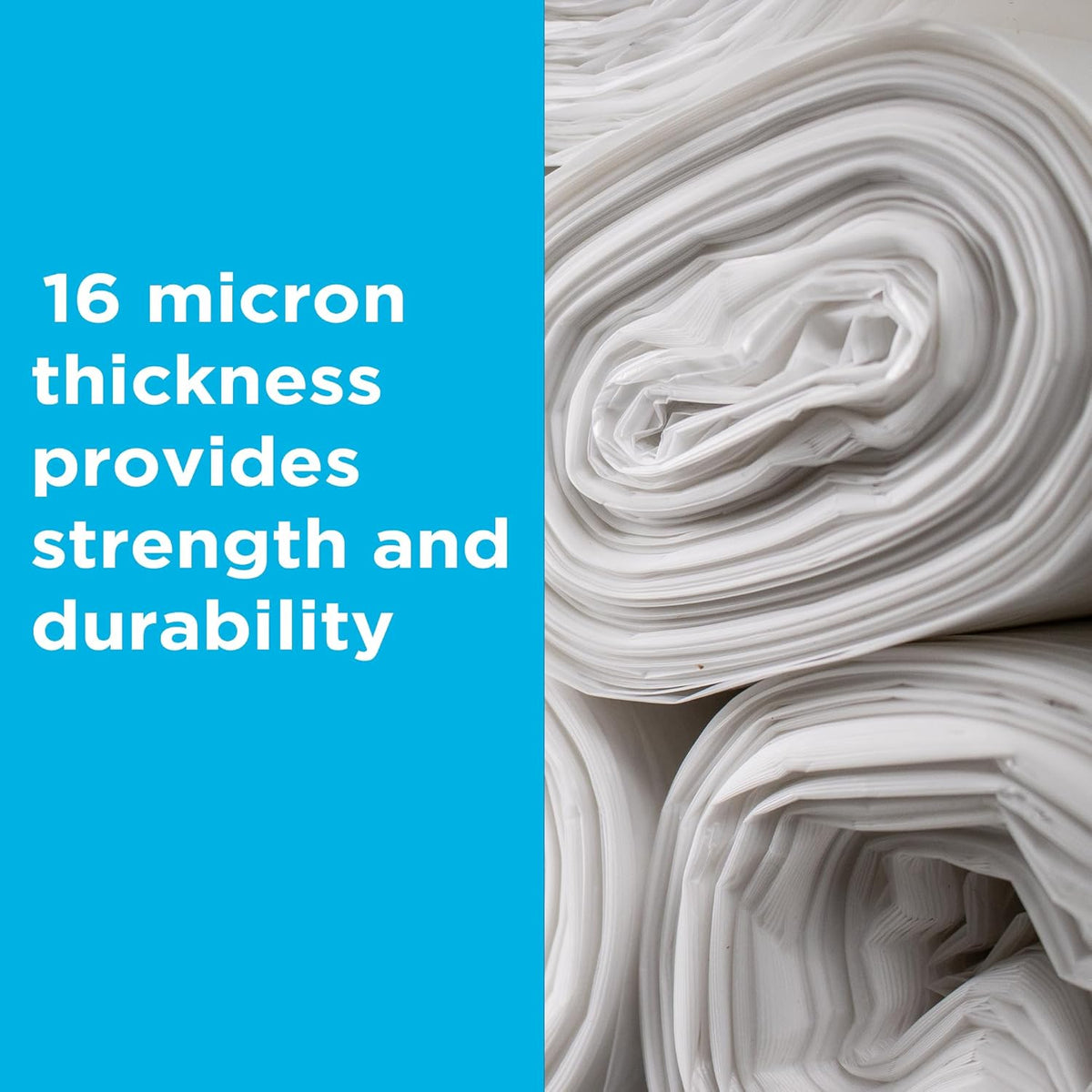 Clear Trash Bags,40-45 Gallon Trash Bags, 40" x 48", 250 Count, 16 Micron, High Density, Ideal for