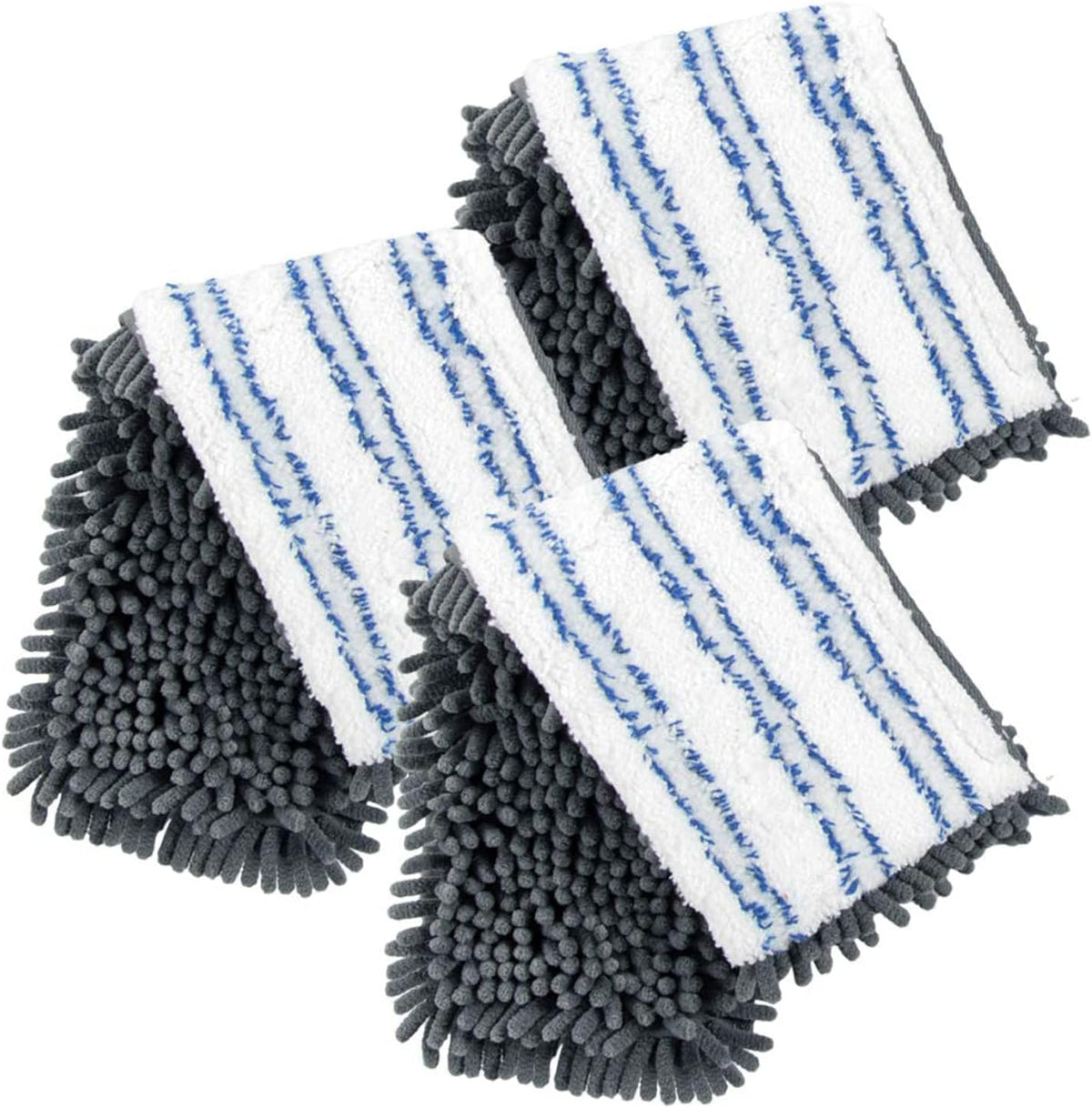 Masthome 3 Pack Microfiber Flip Mop Refills, Dua-Action Microfiber Mop Replacement Pads, Compatible