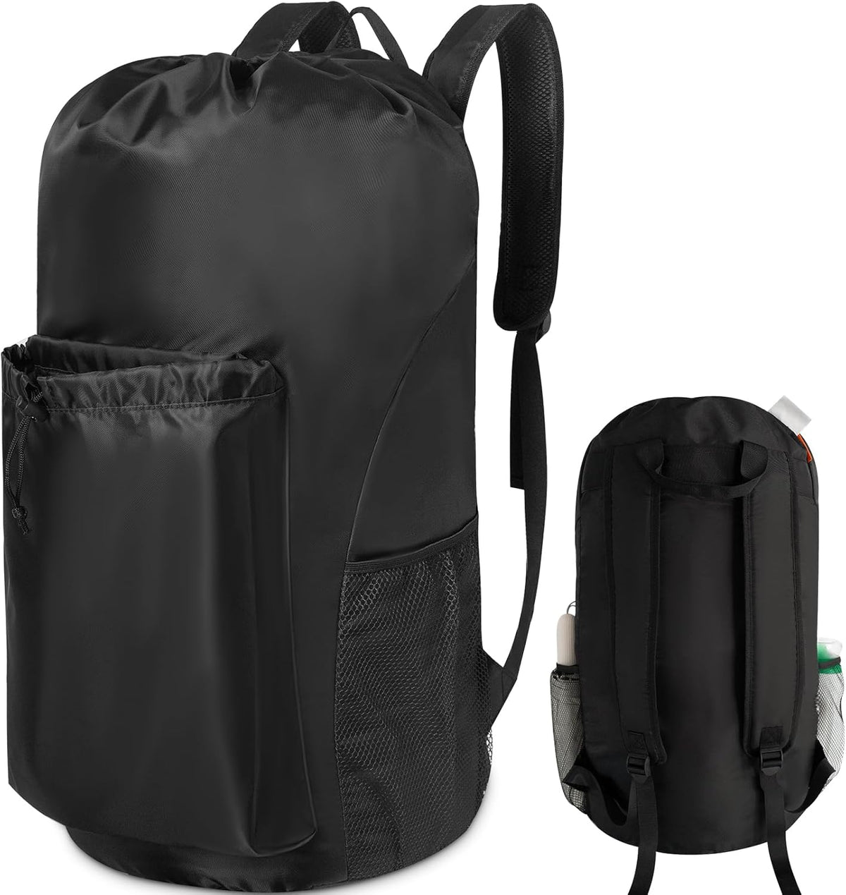 Polecasa Extra Heavy Duty Large Backpack Laundry Bag with Comfortable Padded Shoulder Straps & 4