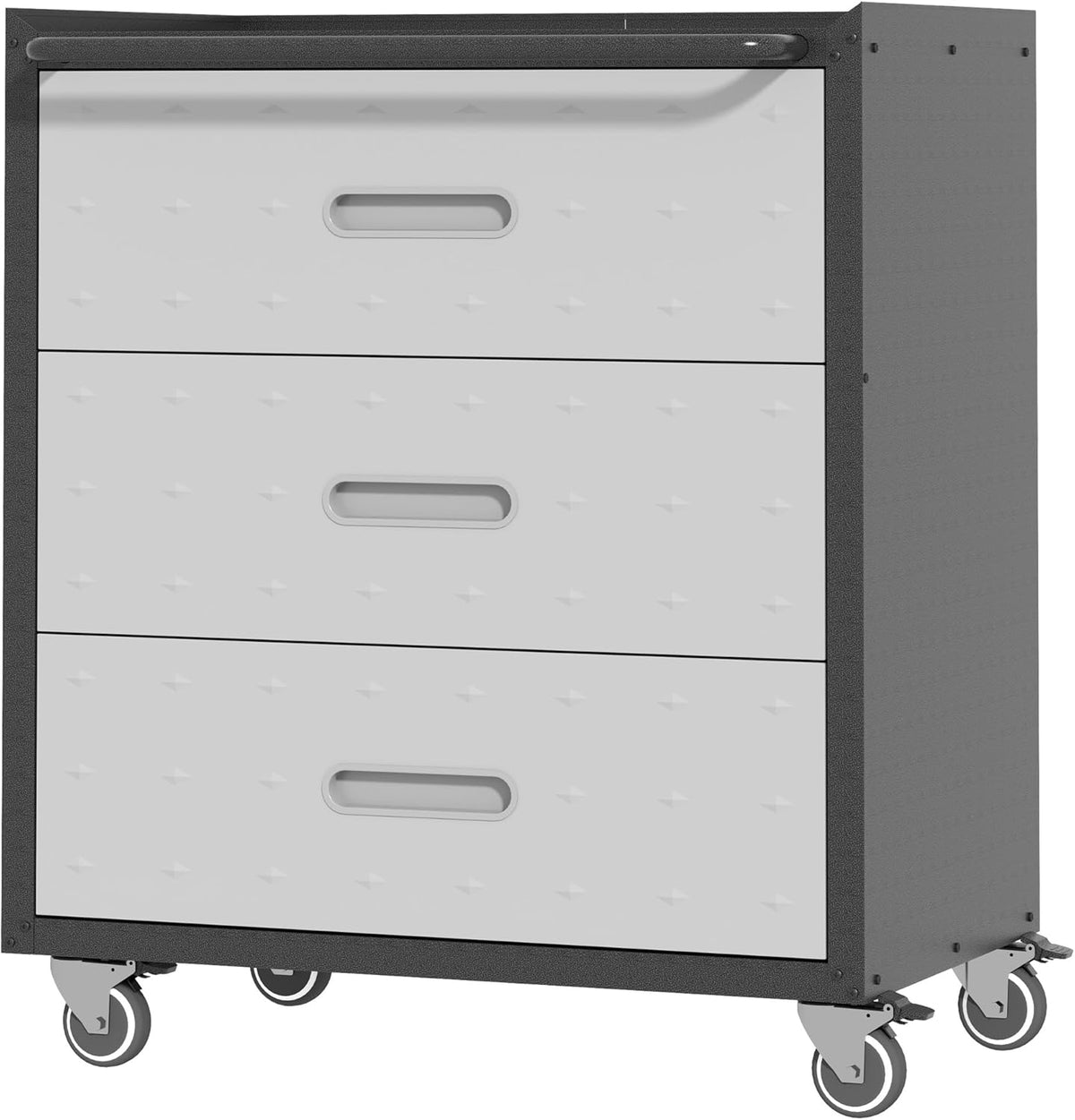 Metal Storage Cabinet with Wheels, Rolling Tool Cabinet, Garage Storage Cabinet with 3 Drawer for