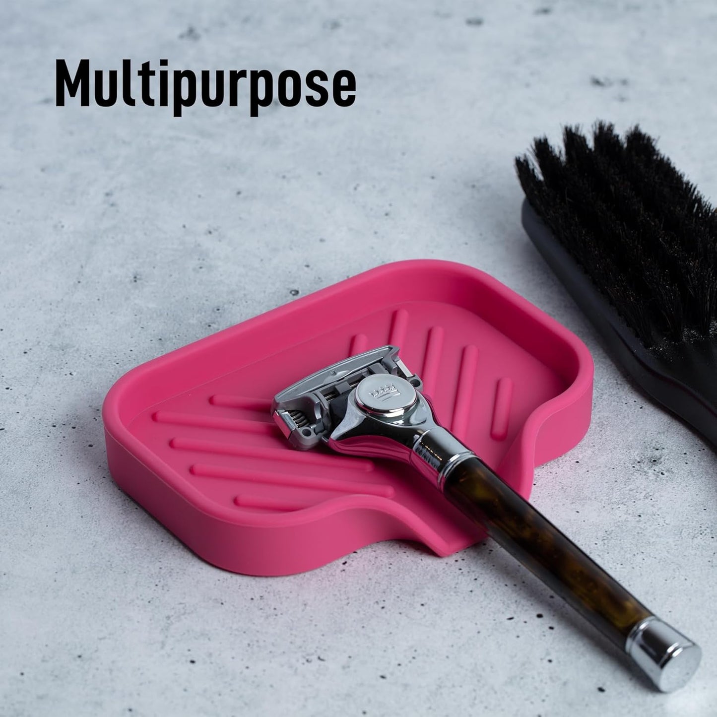 Zulay Kitchen Small Silicone Sponge Holder (4.9x3.3”) – Space-Saving Sink Organizer Tray for