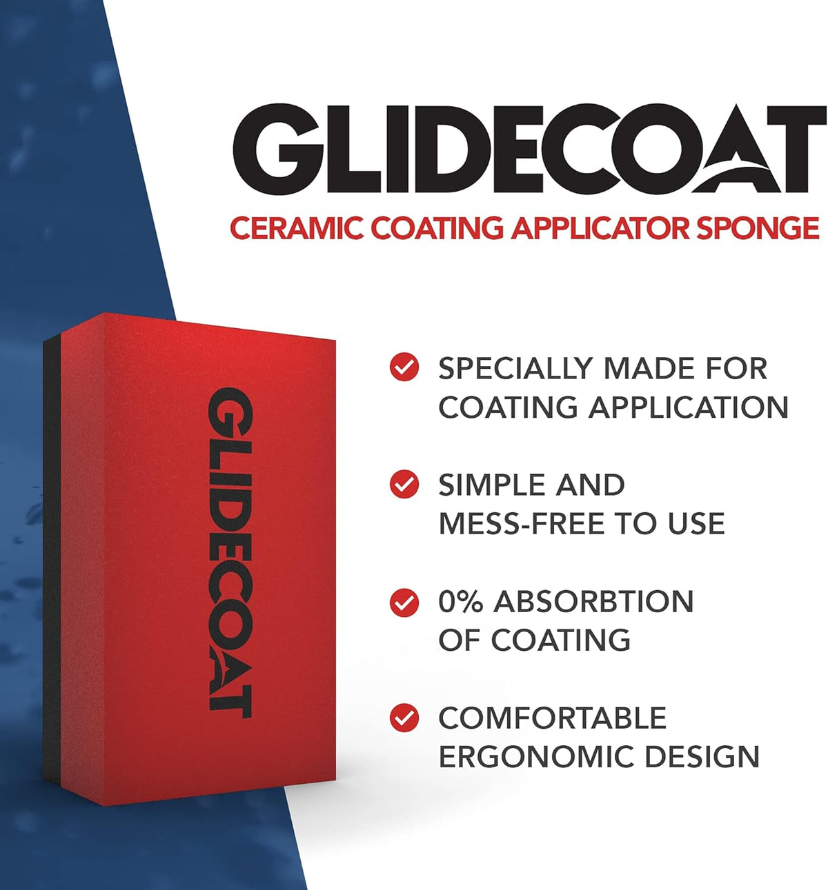 Glidecoat Ceramic Coating Applicator Sponges 6 Pack- Applicator Pads Detailing for Cars, Boats
