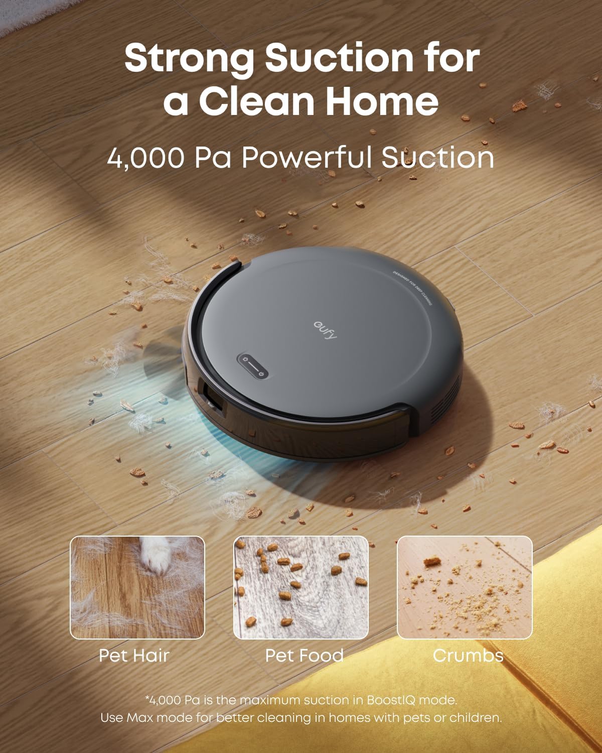 eufy C10 Robot Vacuum Self Emptying, 8 Weeks Hands Free, Advanced Smart Mapping with LiDAR