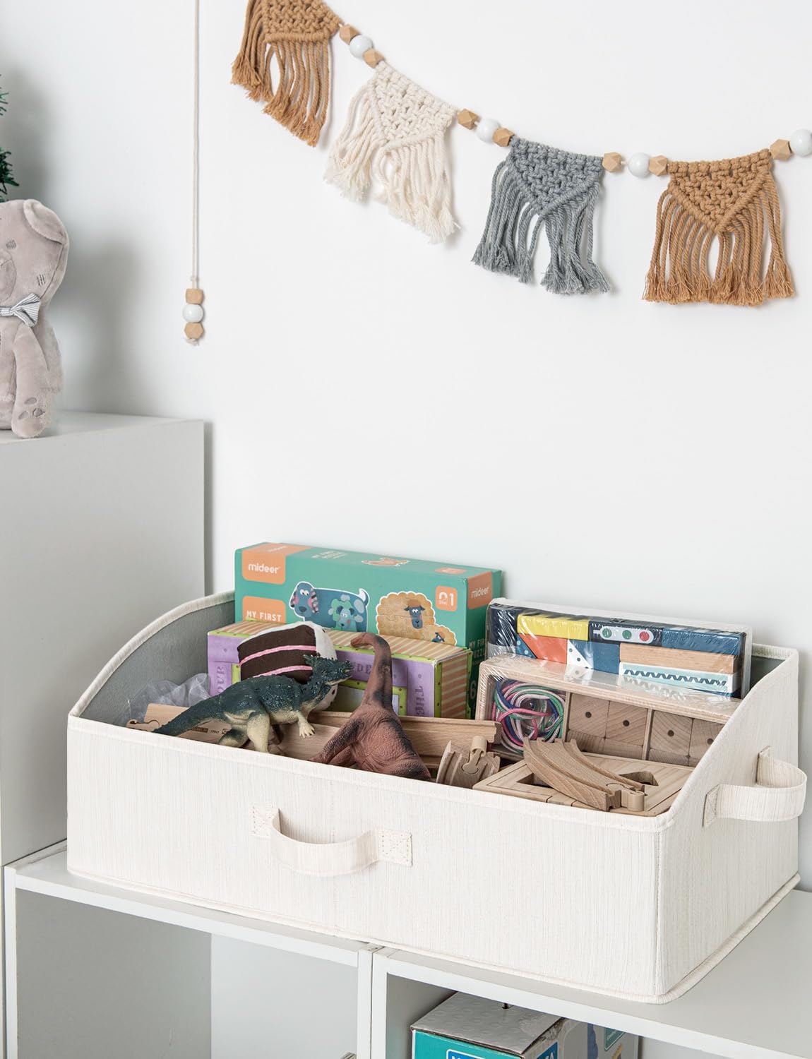 StorageWorks Closet Storage Bins, Trapezoid Organizer Box for Shelves, Fabric Clothes Bin, Foldable