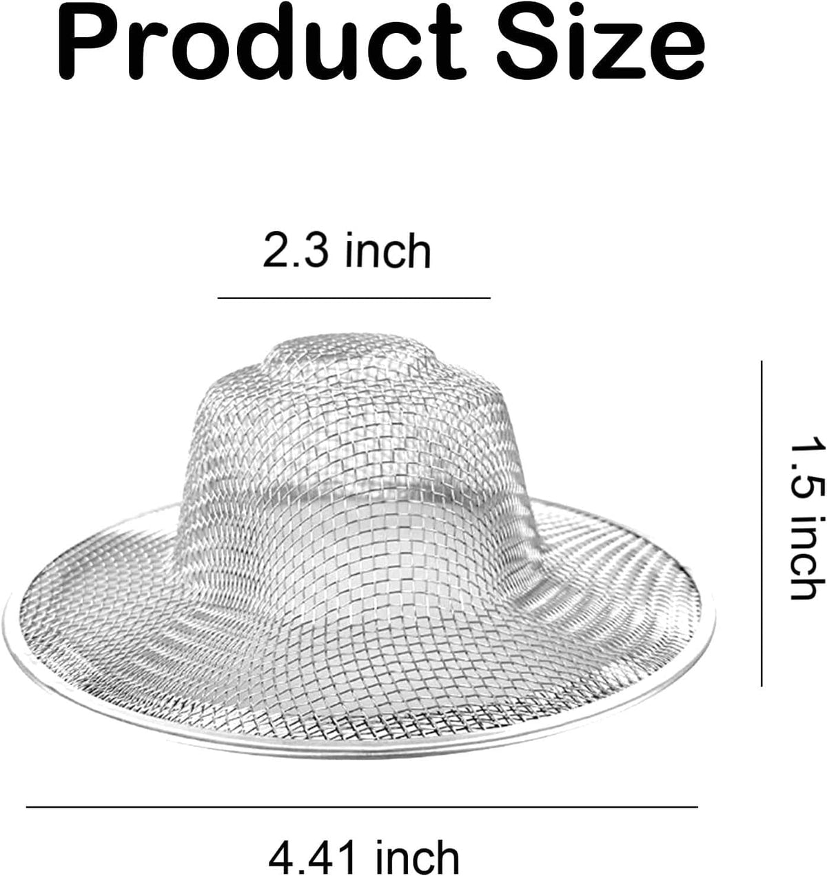 8PCS Metal Mesh Kitchen Sink Strainer, 4.41" Stainless Steel Slop Basket Filter Trap, Mesh Sink