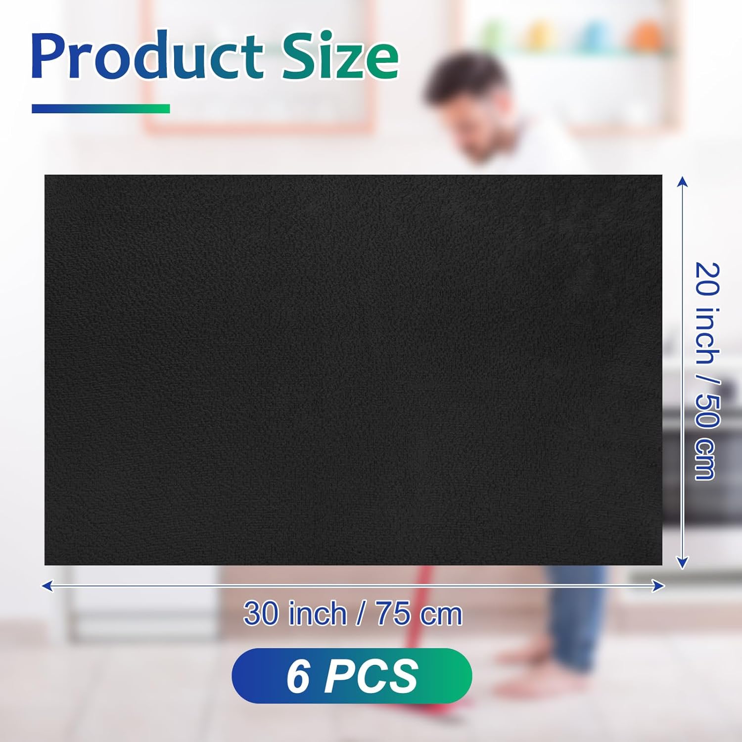 Newwiee 6 Pcs Extra Large Microfiber Cleaning Cloth 30" x 20" Washable Reusable Microfiber Towel