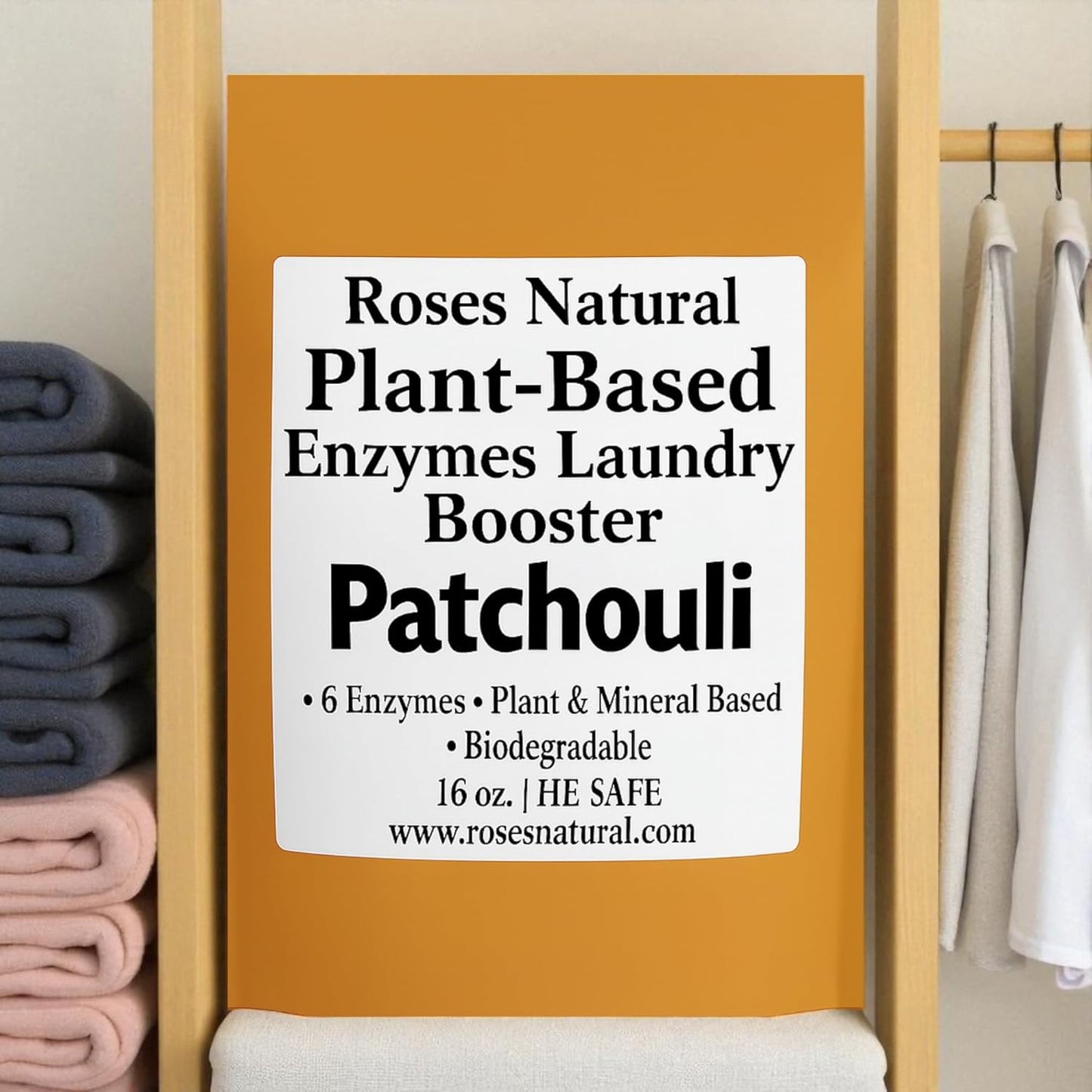 Natural Enzyme Laundry Booster – Patchouli | 6 Enzymes | Deep Clean System | Earthy Essential Oil