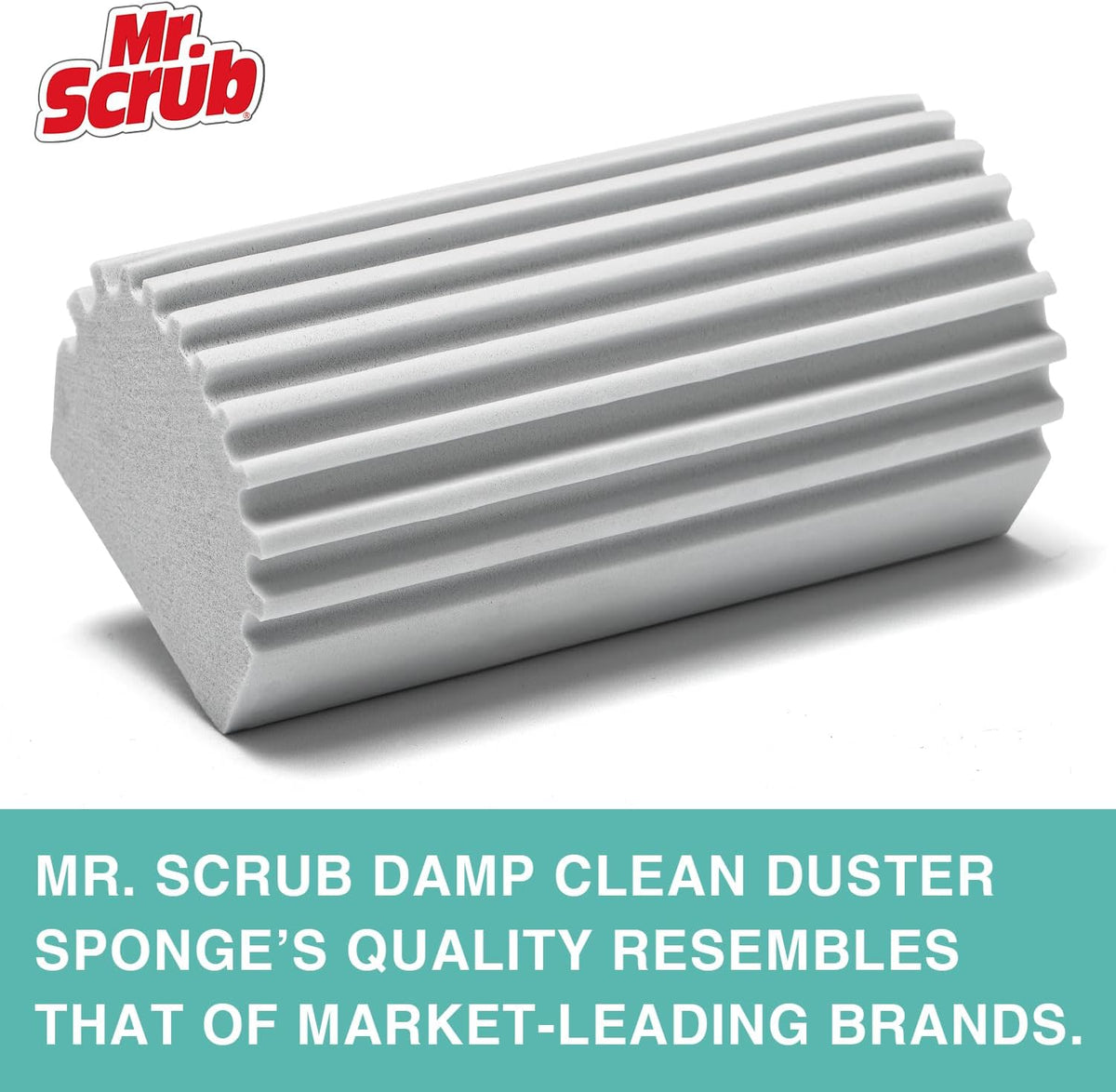 Damp Dusting Sponge Duster, 2 Pack Grey Dust Cleaning Sponge, Reusable Household Cleaning Sponge