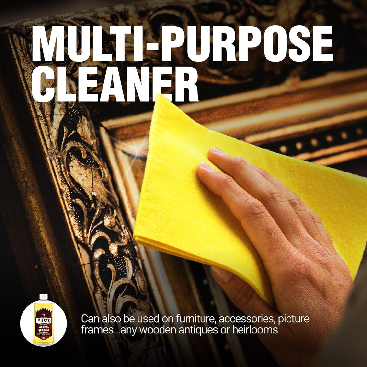 Milsek Antiques & Restoration Polish & Cleaner - Home Essential Cleaning Supplies for Home
