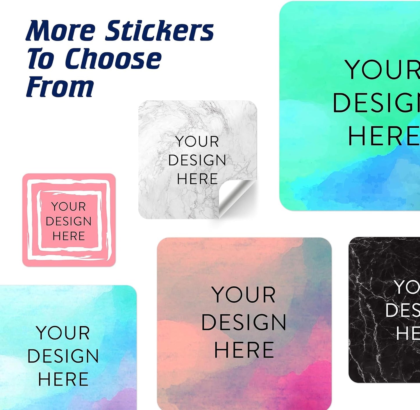 100 Custom Vinyl Stickers - Upload Your own Image, Text, Design, Logo - Personalized Logo Labels