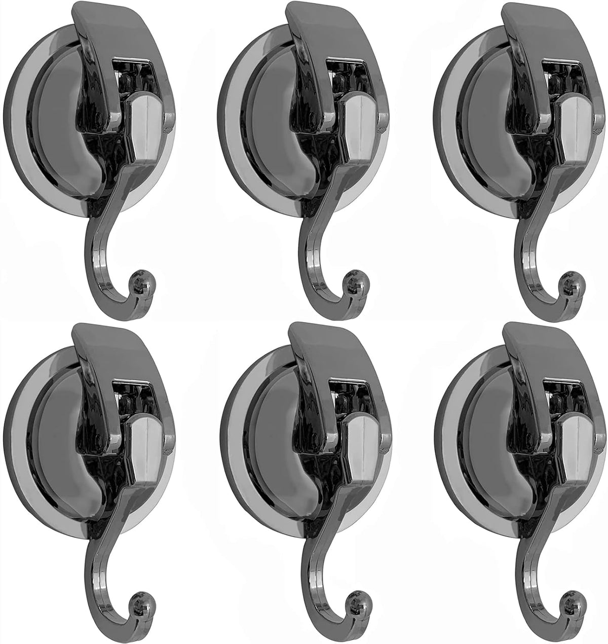 Heavy Duty Suction Cup Hooks for Shower, Bathroom Robe - Vacuum Glass Hooks, Reusable, No Hole
