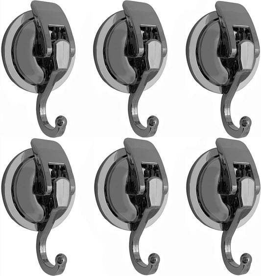 Heavy Duty Suction Cup Hooks for Shower, Bathroom Robe - Vacuum Glass Hooks, Reusable, No Hole