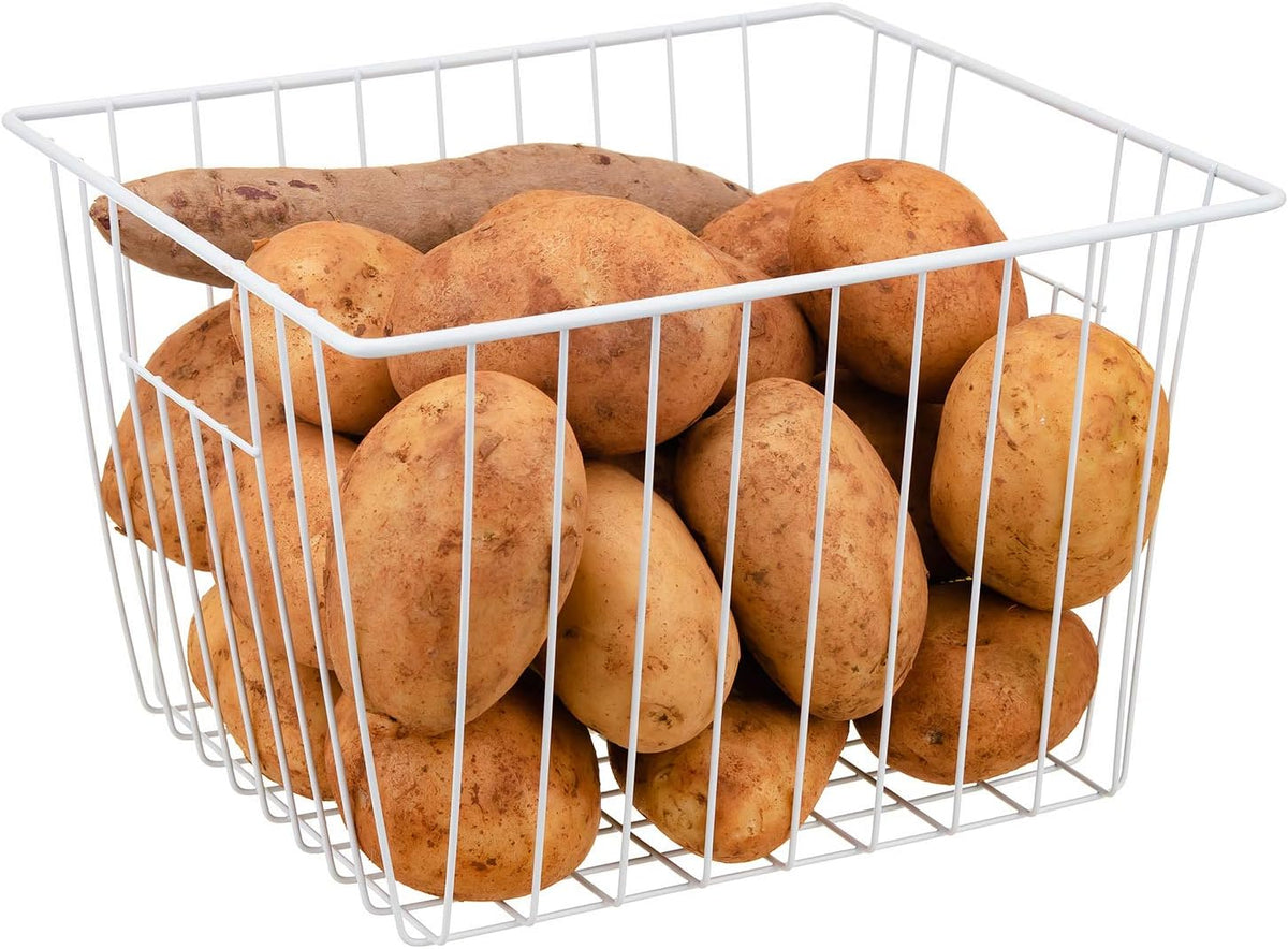 Upright Freezer Organizer Bins， Freezer Baskets for 14, 15 cu.ft Standup Freezer, Wire Storage Bins