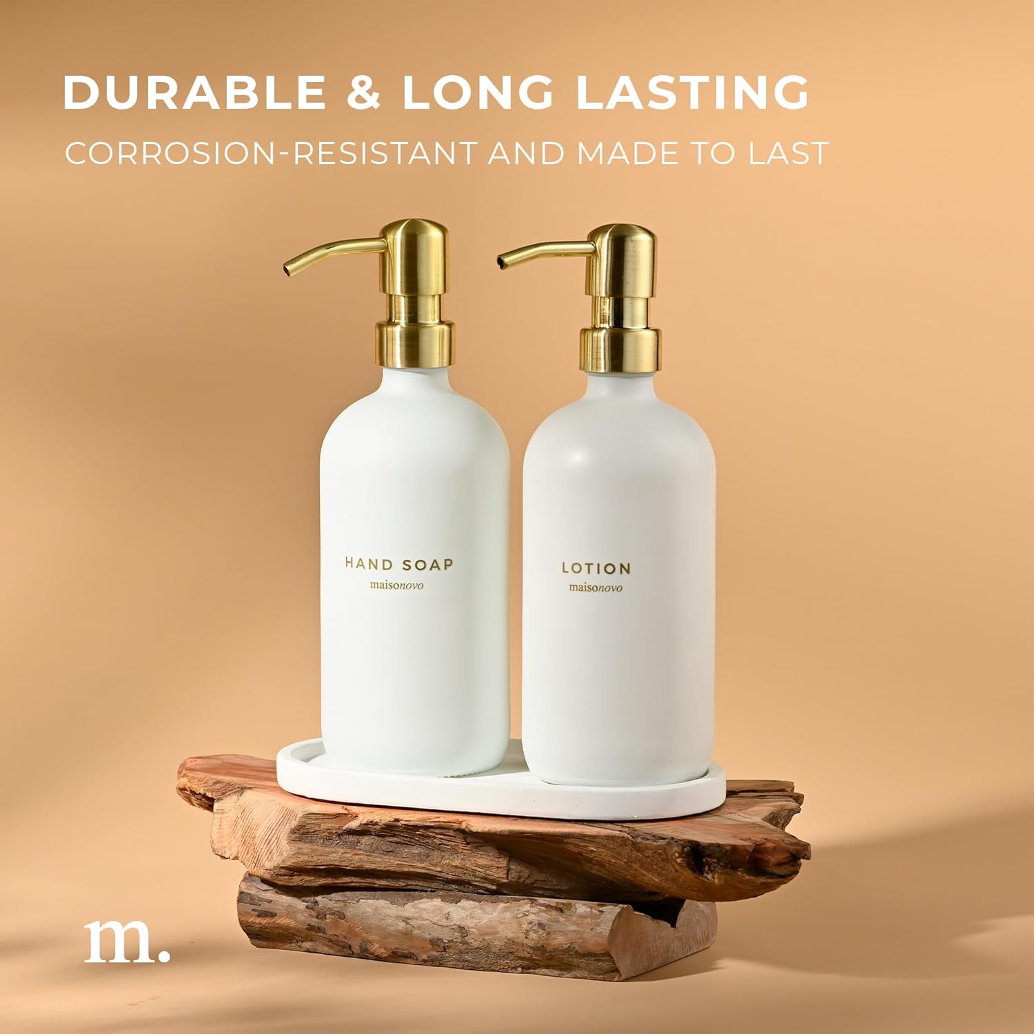 MaisoNovo Soap Pump Replacement - 2X Gold Metal Pumps - Pump Dispenser - Soap Dispenser Pump