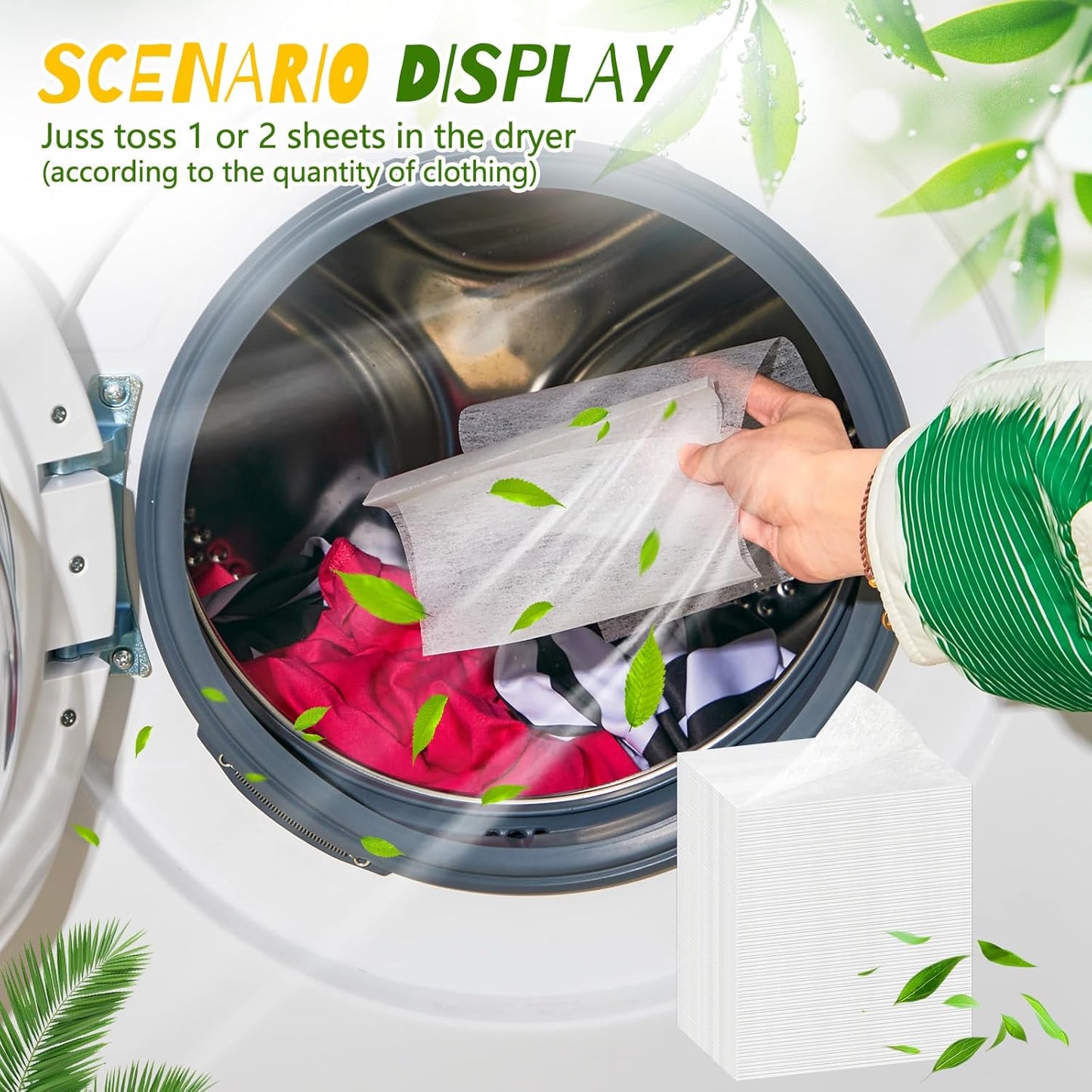 600 Count Unscented Dryer Sheets Fabric Softener Fresh Scent Dryer Sheets Bulk Naturally Softens
