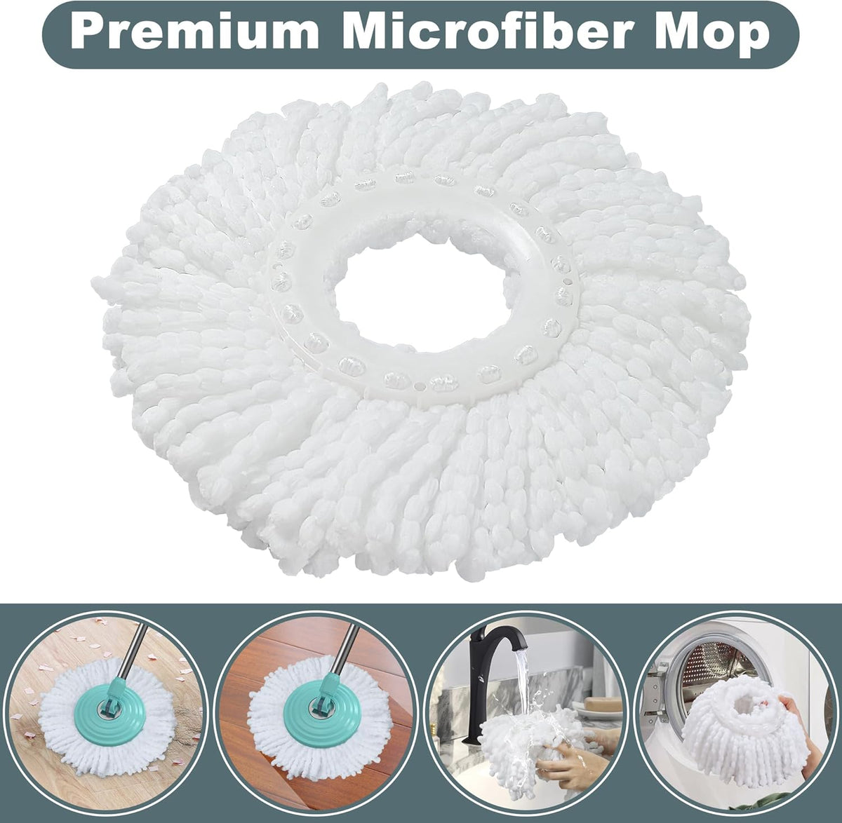 Spin Mop and Bucket System, Mop and Bucket with Wringer Set,Mops for Floor Cleaning,Household