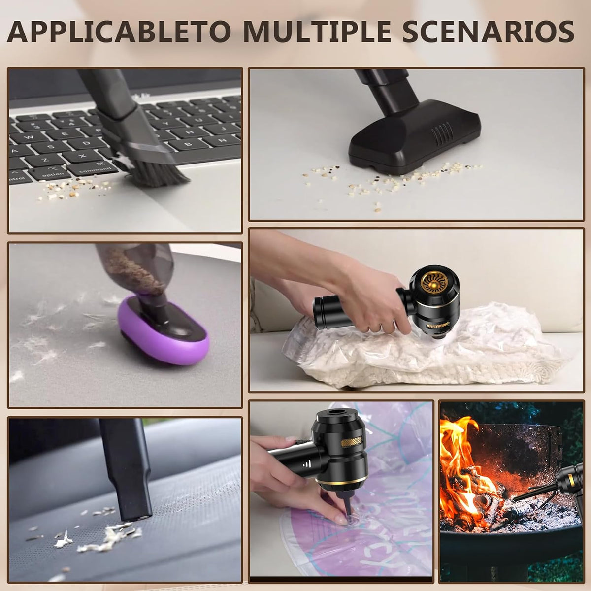 Handheld Vacuum Cordless 22000PA High Power Car Vacuum Cleaner with Brushless Motor 4-in-1 Portable