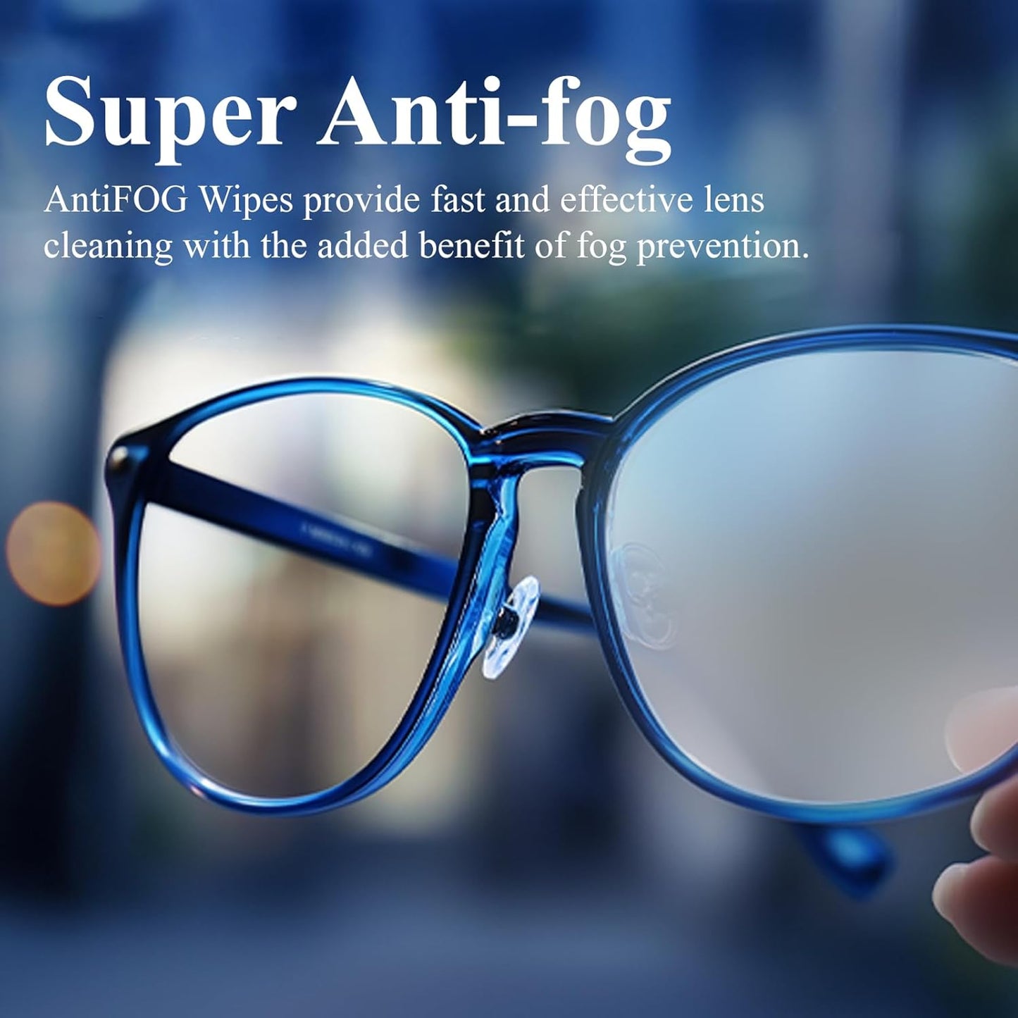 （200 PCS) Anti-Fog Lens Wipes Pre-Moistened Anti-Fog Wipes| Glasses Cleaner Safely Cleans Glasses