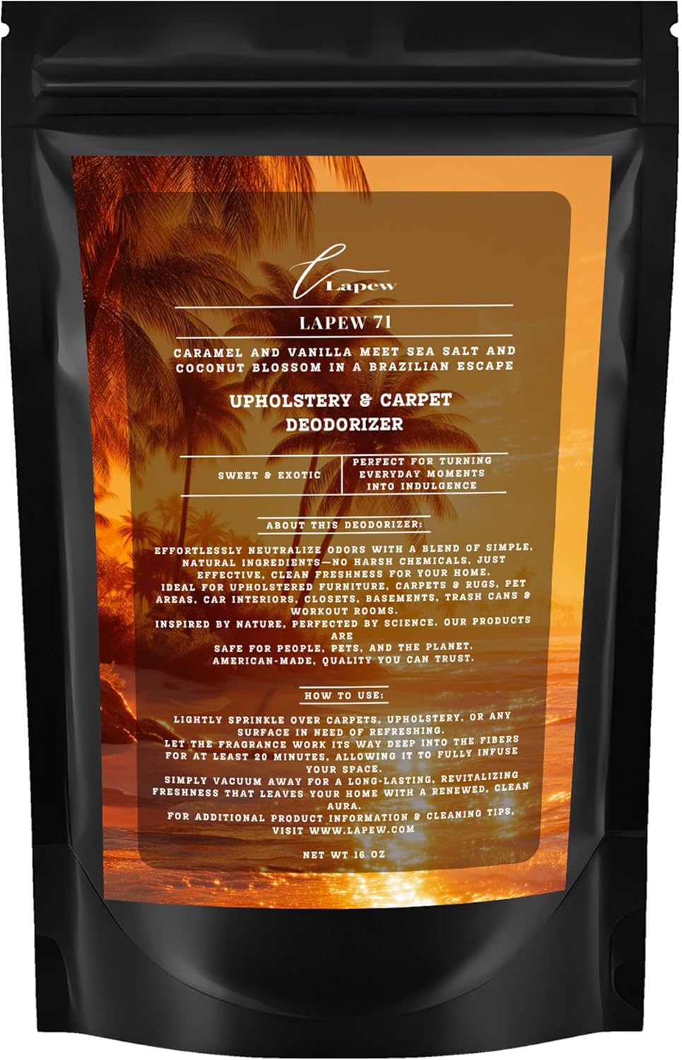 71 Carpet Freshener Powder 16 oz | Powerful Odor Eliminator for Home | Upholstery Deodorizer |