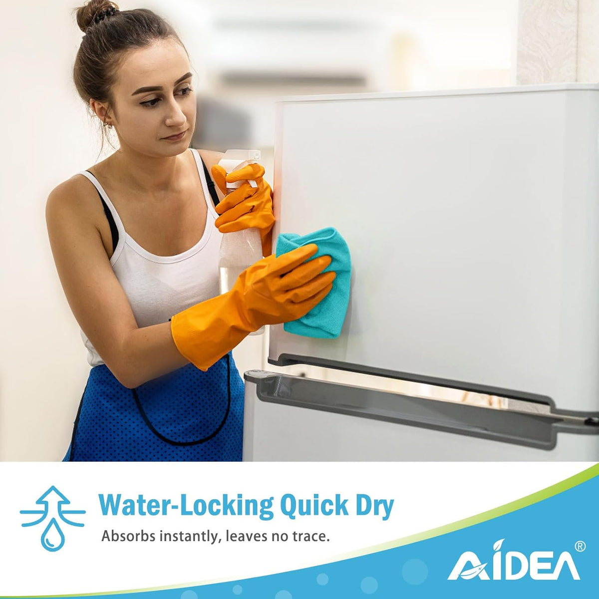 AIDEA Microfiber Cleaning Cloth-12PK, Soft Microfiber Towels for Cars, Absorbent Cleaning Rags
