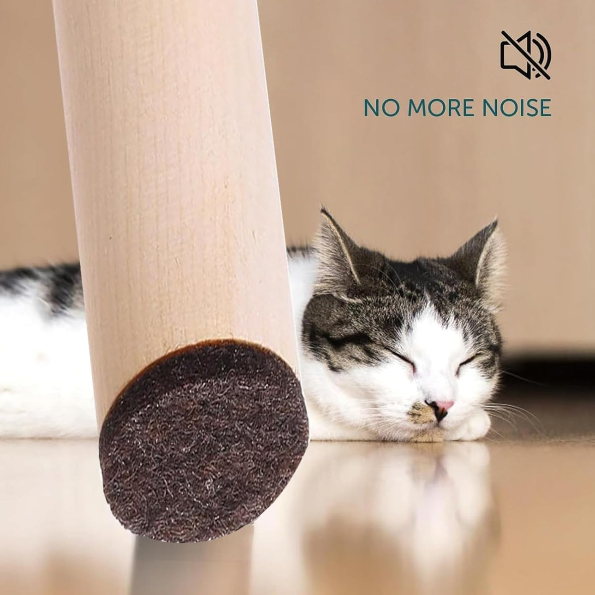 Fursafe&Q Felt Furniture Pads, Furniture Felt Pads for Hardwood Floors -Self Adhesive Chair Leg