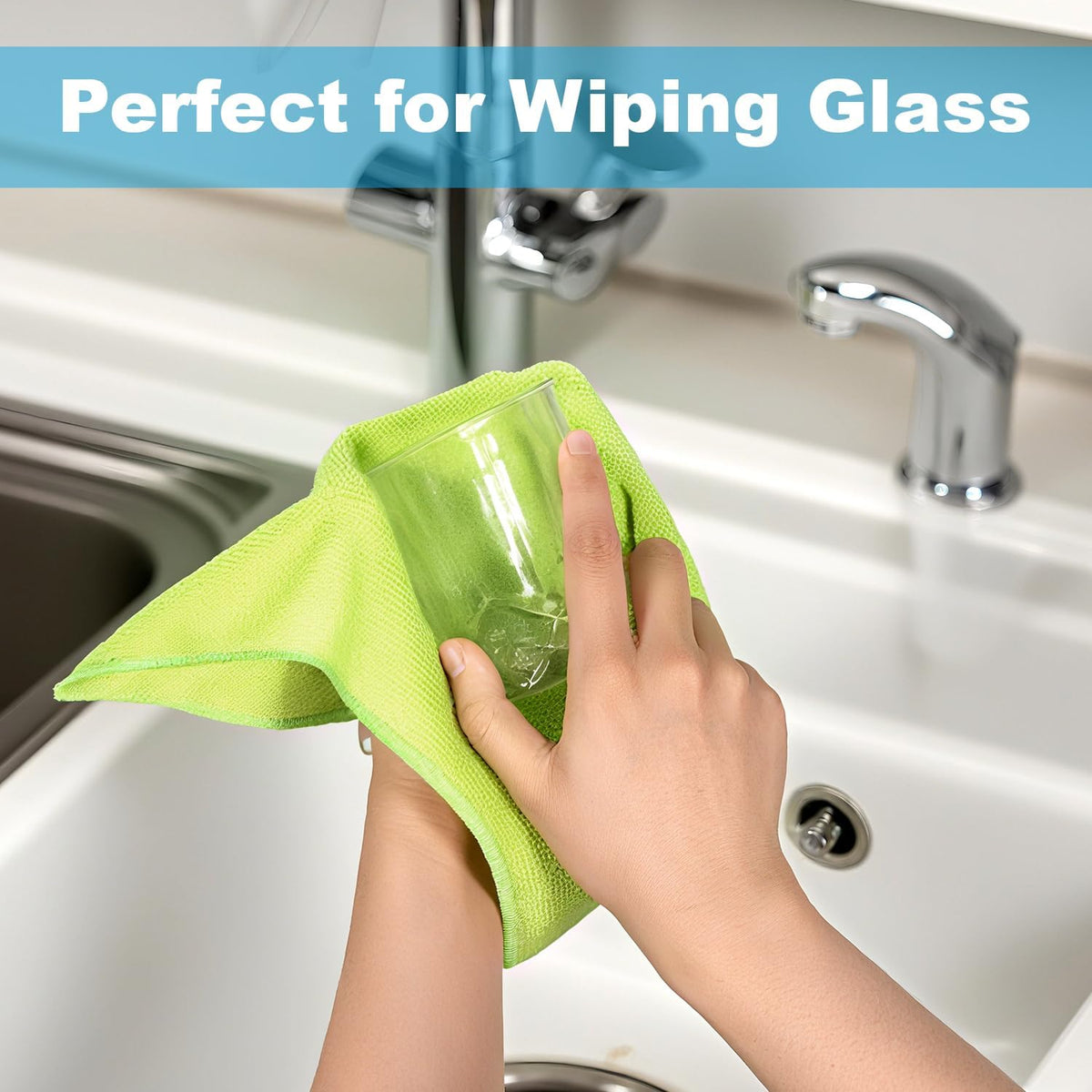 Microfiber Cleaning Cloths, 15 Pack Cleaning Rags, Wet and Dry Use Cleaning Towels, Highly