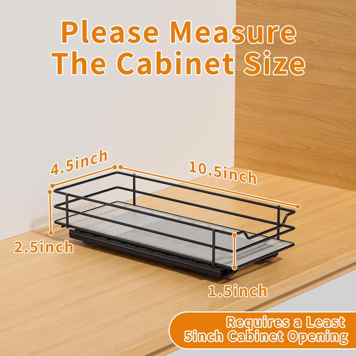 RCHYFEED Pull Out Spice Rack Organizer for Cabinet,Slide out Spice Organizer for Inside