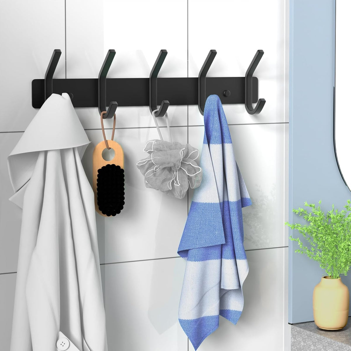 VAEHOLD Wall Hooks, Heavy Duty Aluminum Towel Hooks for Hanging Coat, Hat, Key, Clothes, Closet