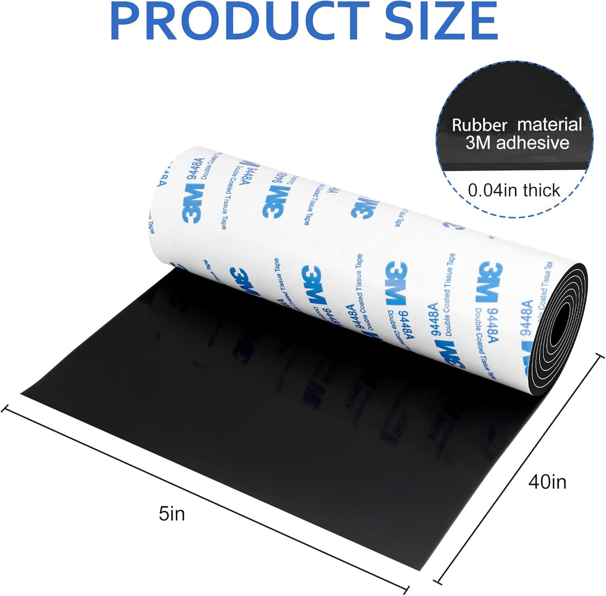 Non Slip Furniture Pads, 5" x 40" Rubber Furniture Pads Anti Skid Pads Non Slip Self Adhesive