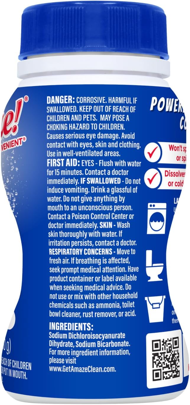 AMAZE Ultra Concentrated Bleach Tablets [32 tablets] - Original Scent - for Laundry, Toilet, and