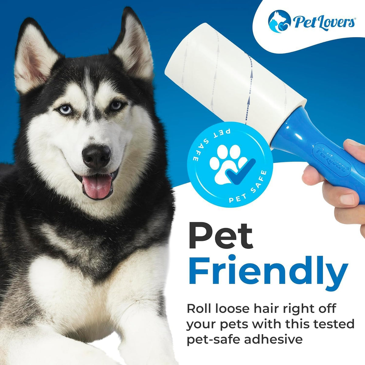 PetLovers Extra Sticky Lint Roller Value Set 270 Sheets for Pet Hair Removal and Clothes, Dog and