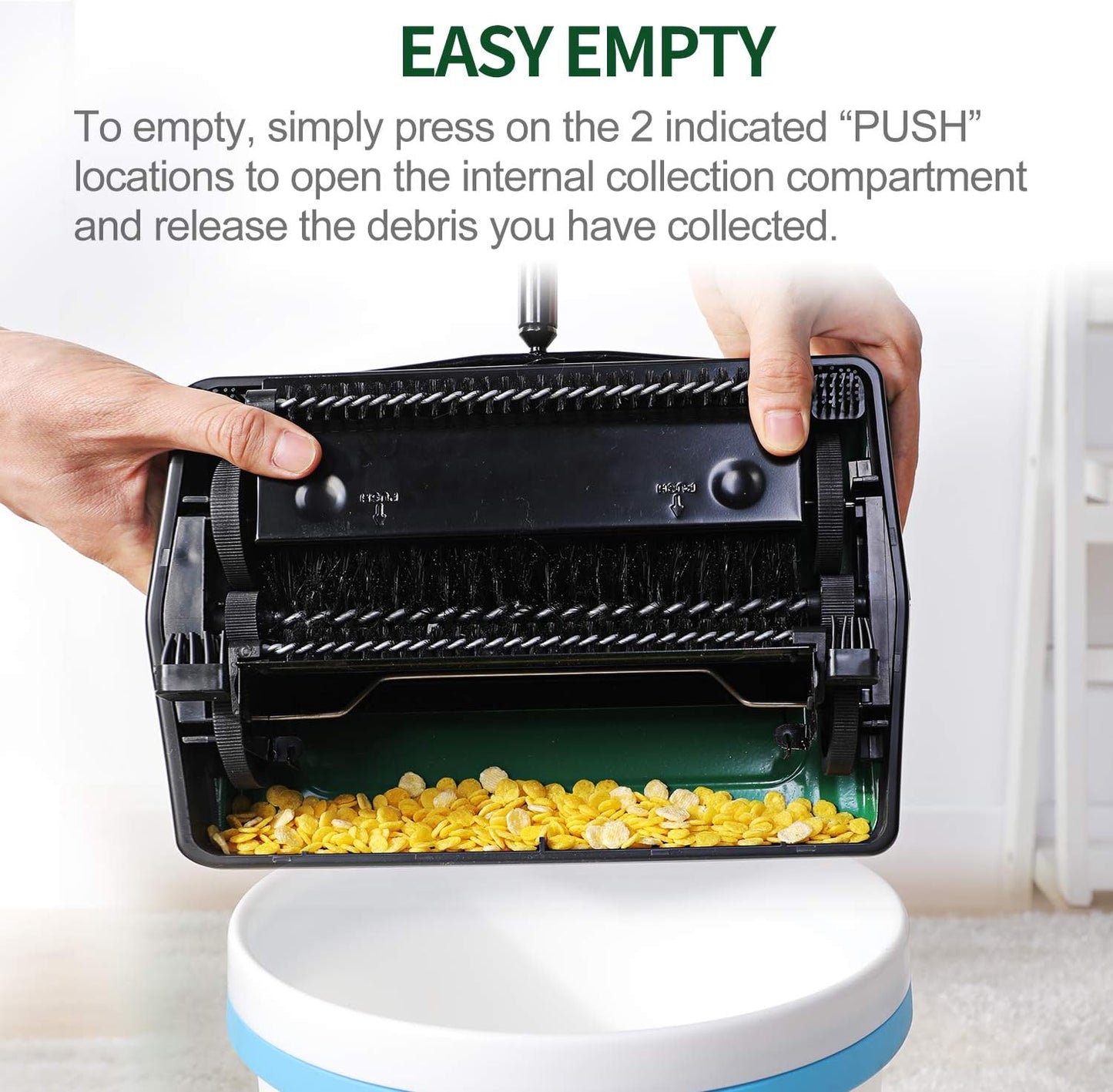 Yocada Carpet Sweeper Cleaner for Home Office Low Carpets Rugs Undercoat Carpets Pet Hair Dust